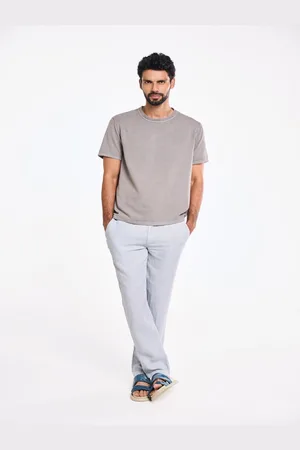 Terra Luna Men Solid Round Neck Cotton Slim Fit T-shirt