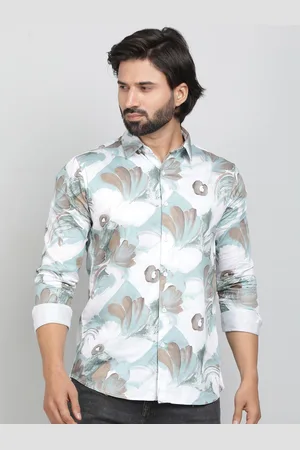 JADE BLUE Men Slim Fit Floral Opaque Printed Casual Shirt