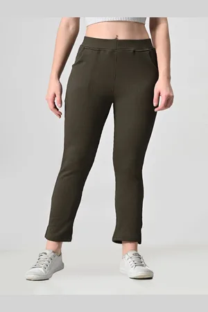 BAESD Women Relaxed Mid-Rise Flat-Front Cropped Trousers
