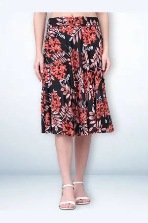 Jinfo Women Floral Printed Skirt With Inner Short