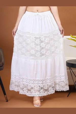 Moda Rapido Self Design Pure Cotton Flared Maxi Skirt