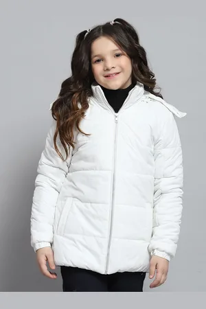 Monte Carlo Girls Hooded Self Design Casual Lightweight Padded Jacket