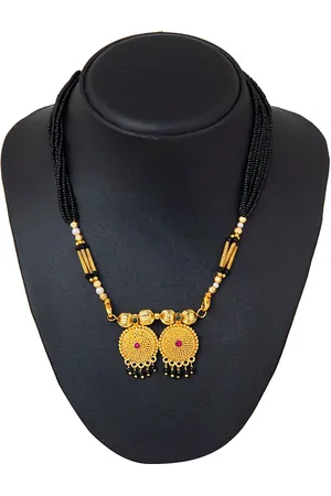 Shivansh Women Gold-Plated Mangalsutra Thushi Necklace