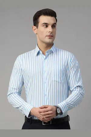 HANCOCK Men Standard Slim Fit Opaque Striped Formal Shirt