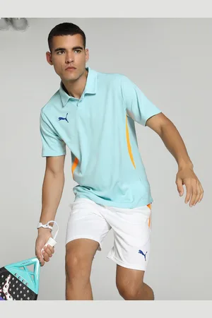 PUMA Men Individual Brand Logo Printed Polo Collar Badminton T-Shirt