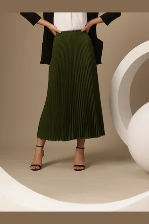 Chemistry Women Accordion Pleated Maxi Skirt