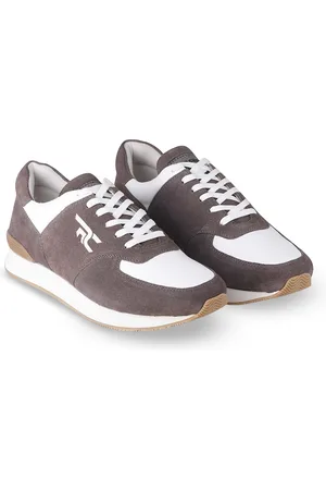 Red Chief Men Leather Colourblocked Round Toe Sneakers