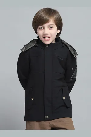 Monte Carlo Boys Hooded Solid Casual Lightweight Padded Jacket
