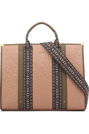 Da Milano Women Typography Printed Structured Leather Handheld Bag