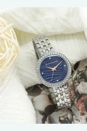 Giordano Women Embellished Dial & Stainless Steel Straps Analogue Watch GZ-60079-11
