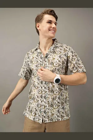 Jilmil Men Classic Floral Opaque Printed Casual Shirt
