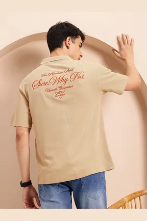 Mast & Harbour Men Polo Collar Textured Applique T-shirt