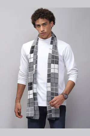 Monte Carlo Men Merino Self Design Wool Mufflers