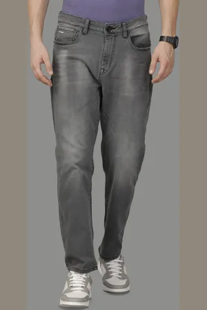 Voi Men Loose Relaxed Fit Collin Fit Light Fade Stretchable Jeans