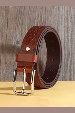 Provogue Men Textured Leather Formal Belt
