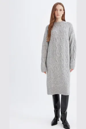 DeFacto Women Self Design Cable Knit Sweater