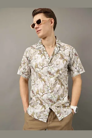 Jilmil Men Classic Floral Opaque Printed Casual Shirt