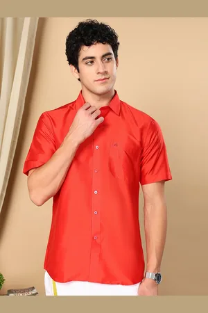 TATTVA Men Classic Slim Fit Spread Collar Solid Casual Shirt