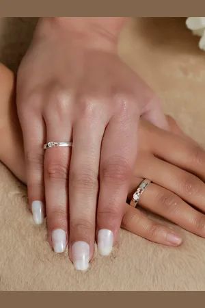 Priyaasi Sparkling Forever Heart 925 Sterling Silver Couple Rings