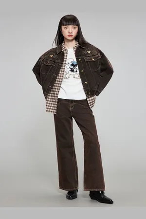 H&M Women Motif-Detail Twill Trousers