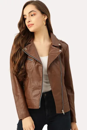Leather Retail Women Outdoor Biker Jacket