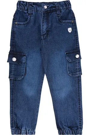Wish Karo Boys Jogger Mid-Rise Cargo Styles Stretchable Jeans