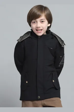 Monte Carlo Boys Hooded Solid Casual Lightweight Padded Jacket