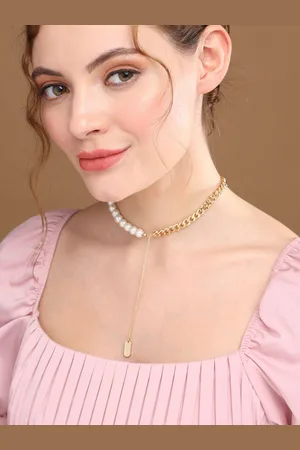 Priyaasi Gold-Plated Pearls Studded Necklace
