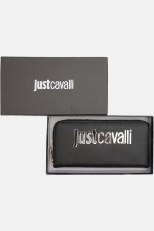 Roberto Cavalli Women Typography Zip Around Wallet