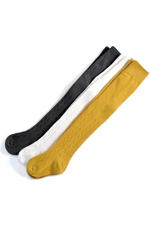 EL REGALO Girls Pack Of 3 Self Design Stockings