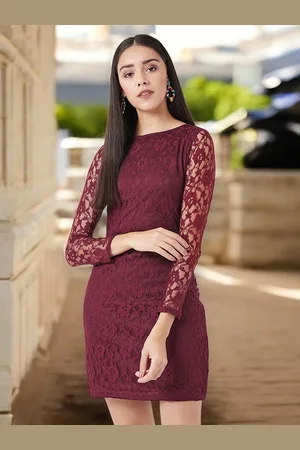 Miss Chase Lace Women Bodycon Mini Dress