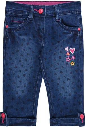 Wish Karo Girls Embroidered Cotton Jeans