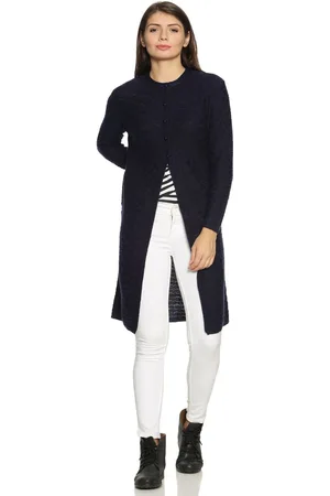 CLAPTON Women Woollen Longline Cardigan