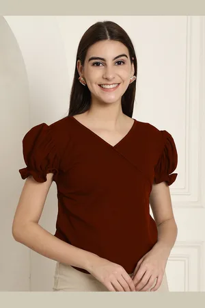 Metronaut Women V-Neck Short Sleeves Top
