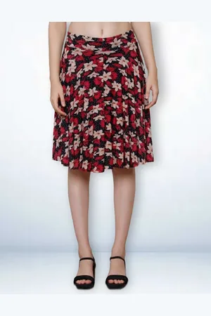 Jinfo Women Printed Flared Skirt