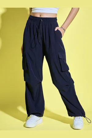 BuyNewTrend Women Relaxed Loose Fit Parachute Trousers