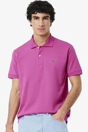 Lacoste Men Solid Polo Collar Cotton T-shirt