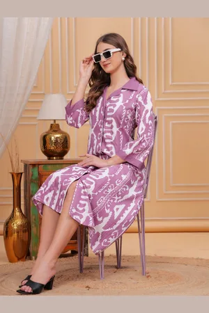 JC4U Women Printed A-Line Midi Dress
