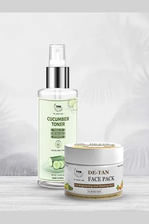TNW the natural wash Set of Cucumber Face Toner 100ml & De-Tan Face Pack 50g