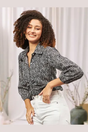 DressBerry Women Classic Multi Stripes Opaque Printed Casual Shirt