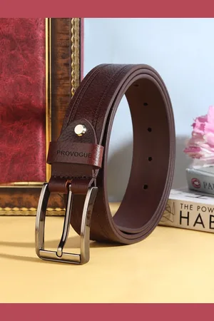 Provogue Men Textured Leather Formal Belt