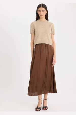DeFacto Women Flared Maxi Skirt
