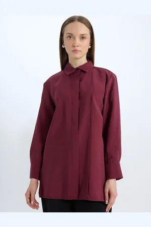 DeFacto Women Shirt-Collar Long-Line Shirt