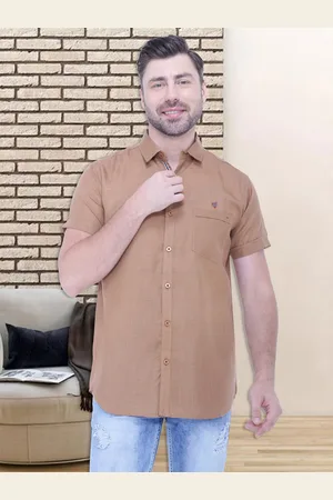 Kuons Avenue Men Camel Brown Smart Slim Fit Casual Shirt