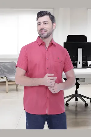 Kuons Avenue Men Mauve Slim Fit Casual Shirt