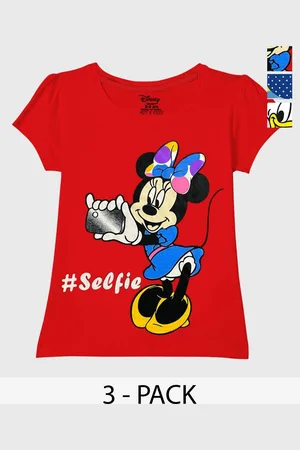 Miss and Chief Girls Pack Of 3 Graphic Printed Round Neck Cotton T-shirts