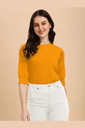 Corsica Women Round Neck Solid Regular Top