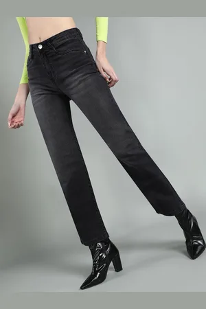 Mast & Harbour Women Straight Fit Light Fade Stretchable Jeans