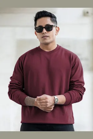 Powerlook Men Solid Round Neck Cotton T-shirt