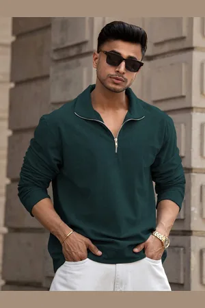 Powerlook Men Solid Polo Collar Cotton T-shirt